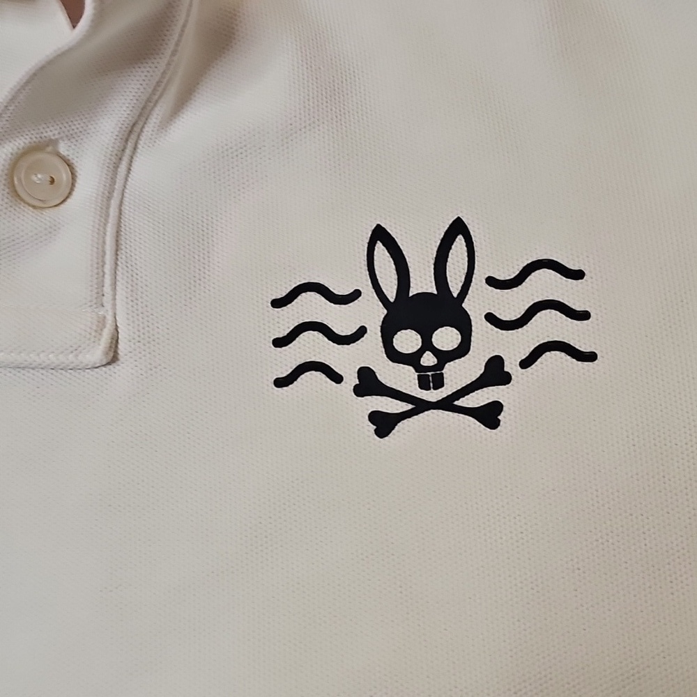 Psycho Bunny White and Orange Kids Polo Shirt - Picture 6 of 6